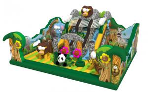 Cheap Safari Amusement Park Inflatable Fun City For Children Forest Animals Themed wholesale