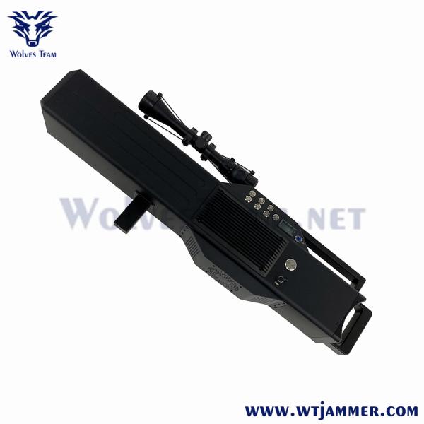 Handheld GPS WiFi Signal Anti Drone Jammers Military Security 1200m