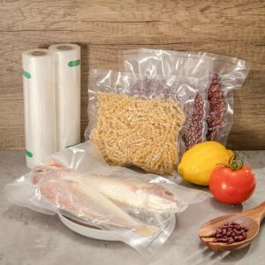 Laminated Material Food Vacuum Seal Bag Roll Textured Embossed