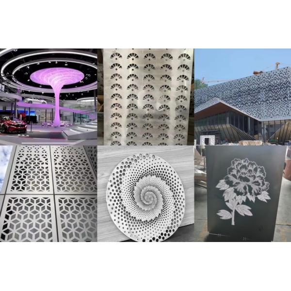 3mm Perforated Aluminum Sheet PVDF Finished Fireproof Customizable