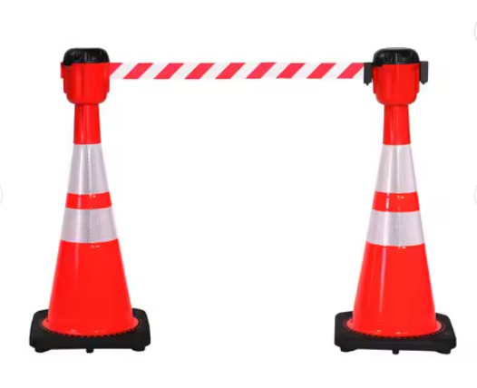 Retractable Safety Belt Traffic Cone Topper Barrier