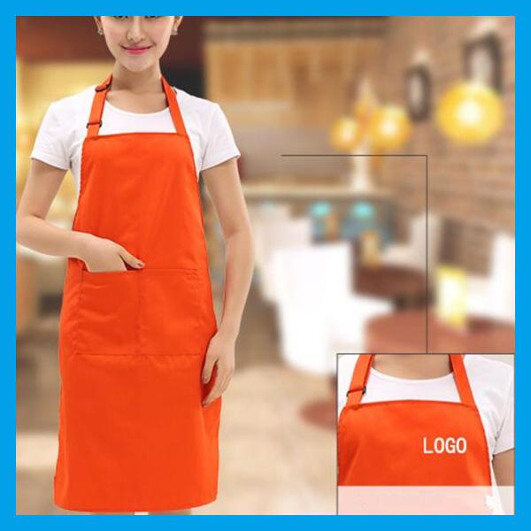 BSCI audit strong n durable solid color bib type women apron for small MOQ with fast delivery for multi color selection