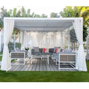 Cheap Aluminum Retractable Pergola Roof Villa Garden Landscape Leisure Shade Patio wholesale