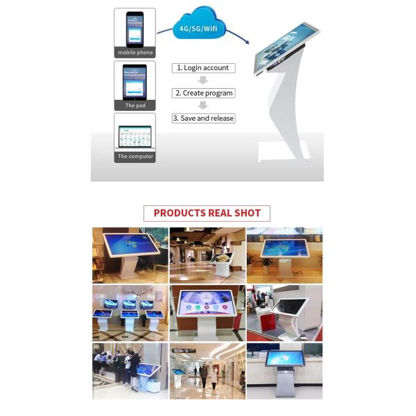 Android Touch Screen Kiosk , 55 Inch Touch Screen Lcd Kiosk