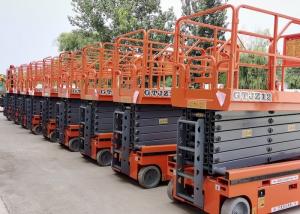 Cheap 8m To 14m Height Self Propelled Electric Scissor Lift 300kg Mobile Aerial Work Platform wholesale
