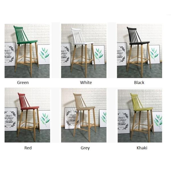 Simple Windsor chair solid wood dining chair family creative leisure chair dining room stool Nordic negotiating chair
