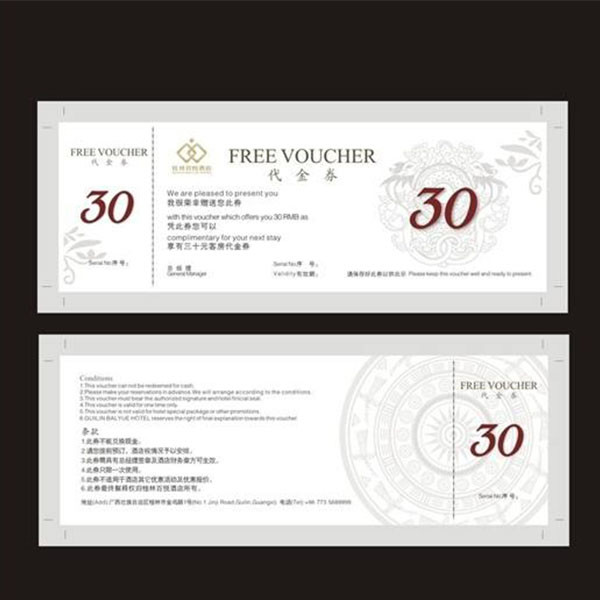 Custom printed thermal paper tickets, fan folds concert ticket, visiting ticket,Thermal Paper Card Ticket