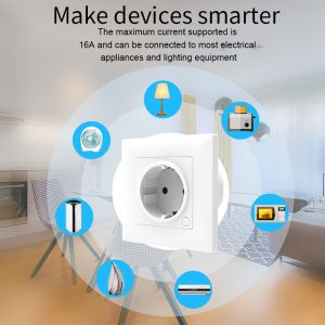Mtering Zigbee Wall Socket Intelligent 16A Smart Socket