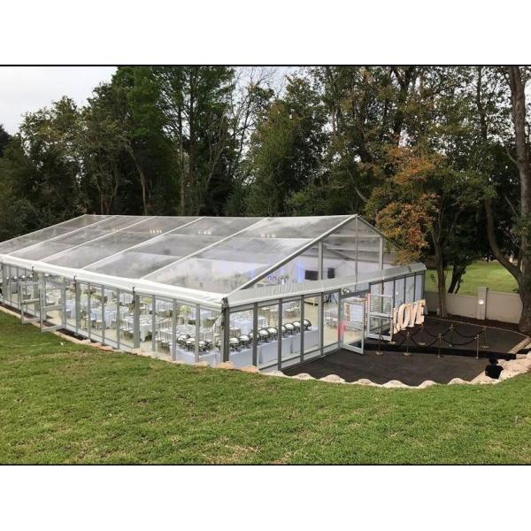 Transparent Roof Luxury Wedding Tent Aluminum Frame With 850g/M2 Roof PVC