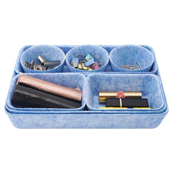 wholesale integrated fashion portable felt bedside caddy felt drawer organizer box for table