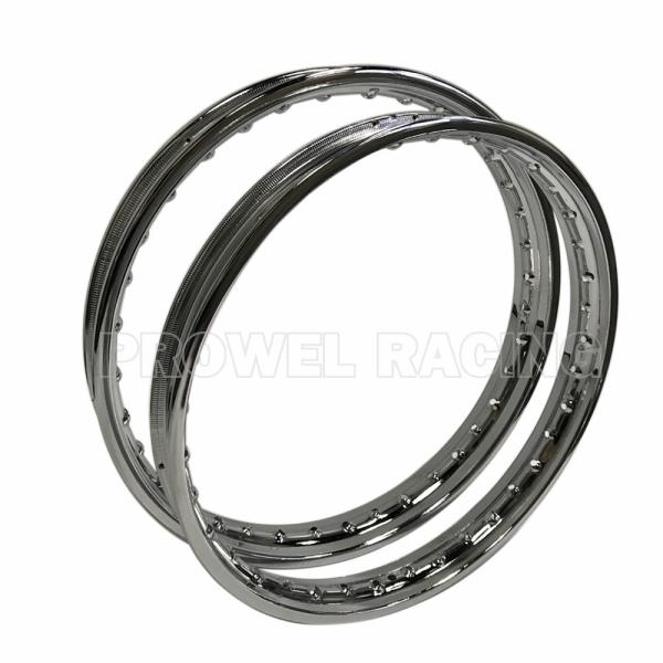 1.60x18 Stainless Steel Motorcycle Spoke Wheel Rim In Silver