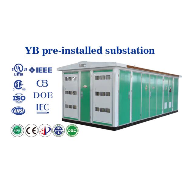 Compact substation power transformer exterior view