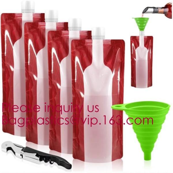 Custom Printing Logo High quality Eco-friendly Reusable Soft drink bag with spout,stand up spout pouch doypack aluminum