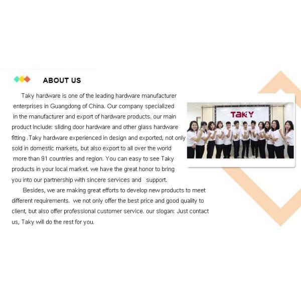 Chrome Plate Sliding Door System Hardware for Wooden Frameless Glass Shower Enclosure