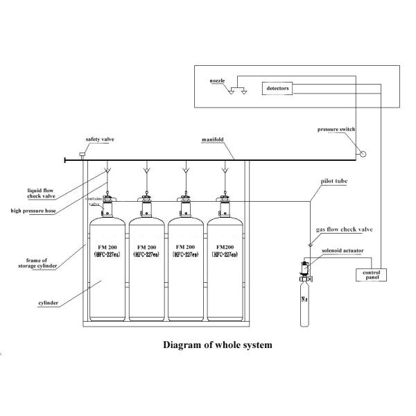 Fire Detection System Automatic Fm200 Fire Suppression System