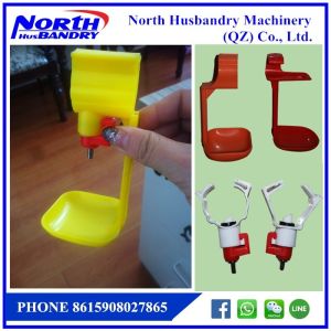 China Automatic Broiler nipple drinke & Pan Poultry Feeding line on sale