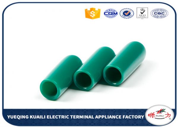 Quality Green Color Pvc Plastic End Caps For Round Tubing / Fence And Furniture Legs 15mm for sale