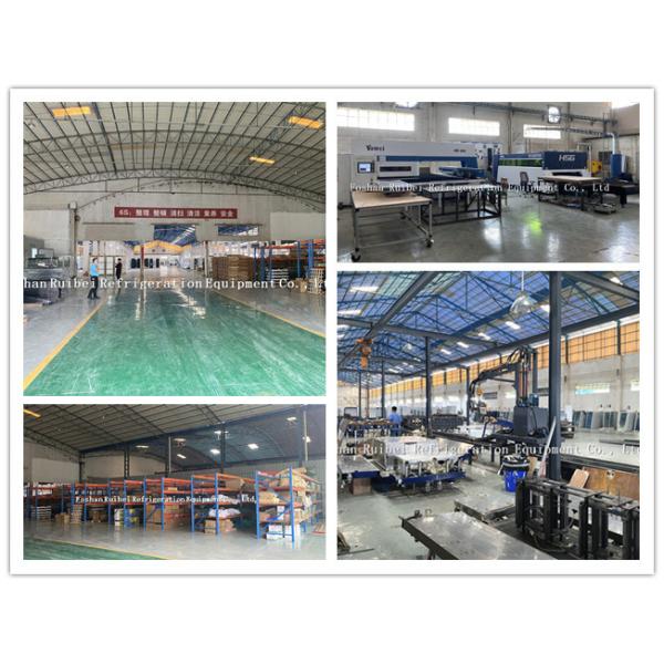 Commercial 2 Glass Doors Freezer With LED Supermarket Black Painted Steel Upright Deep Freezer