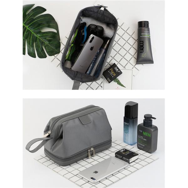 Canvas Mens Travel Wash Bag , Promotional Men'S Leather Shaving Kit Bag