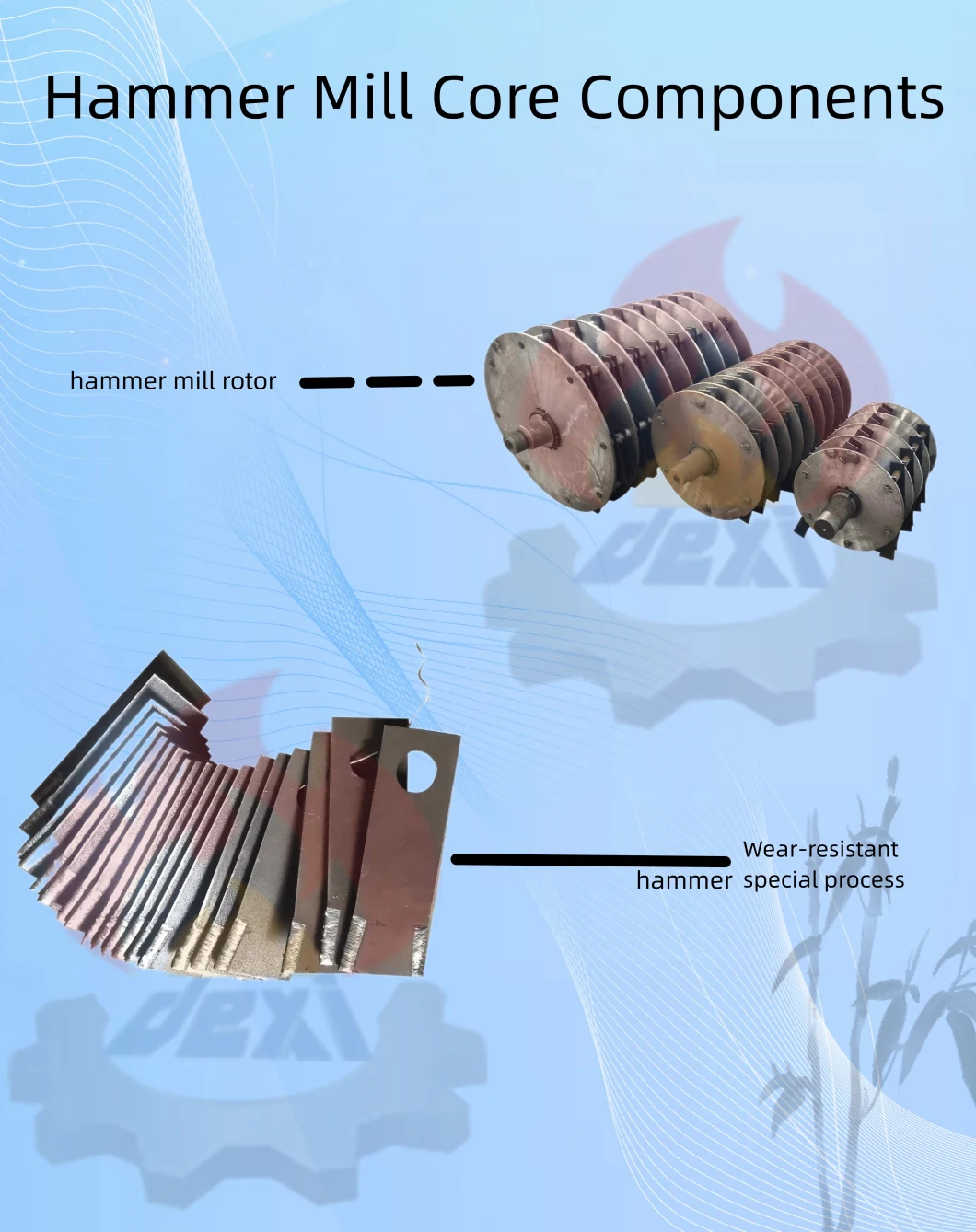 15KW SG50 Home Use Small Capacity Wood / Straw Hammer Mill Pulverizer Grinder Machine