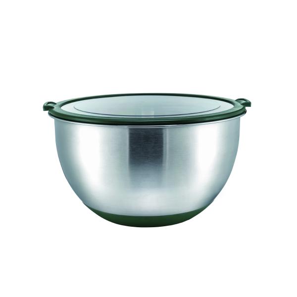 Stainless Steel Nesting Salad Bowls with Visible Lids Non-Toxic & Heavy Duty, Airtight & Easy Clean