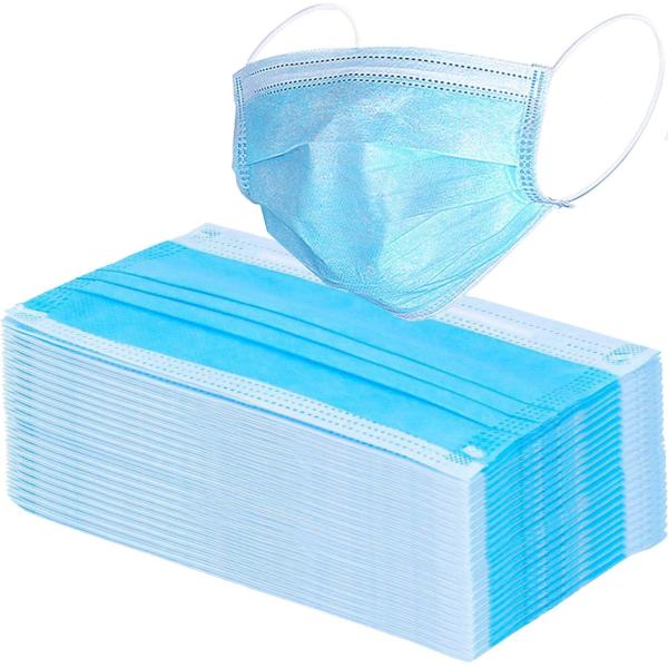High Filtration 3 Ply Face Mask Latex Free Eco Friendly Food Processing Use
