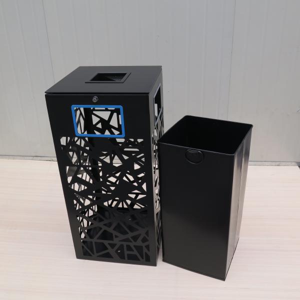 Carved Pattern Sunproof Dia 400mm Steel Outdoor Garbage Cans