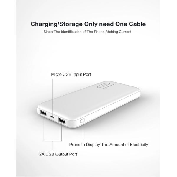 Big Capacity Battery 10000mAh OEM ODM PB10 Portable USB Charger