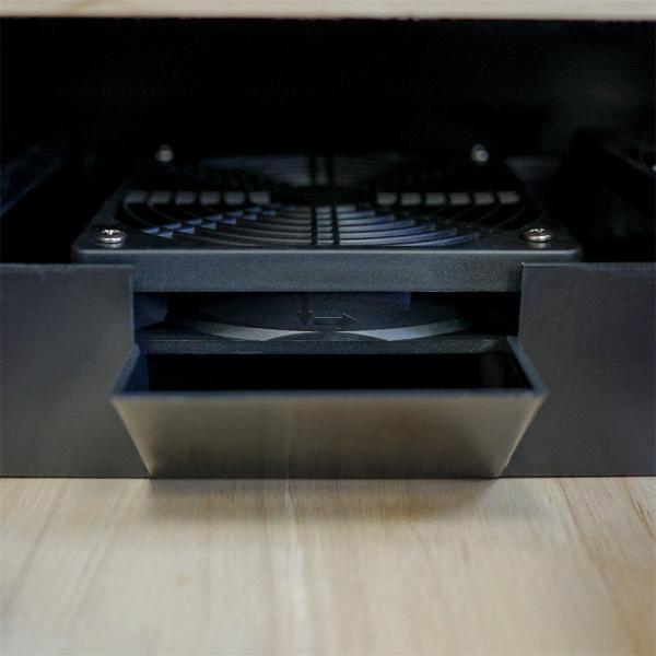 Precision Temperature Control Black Solid Wood Kitchen Wine Cooler