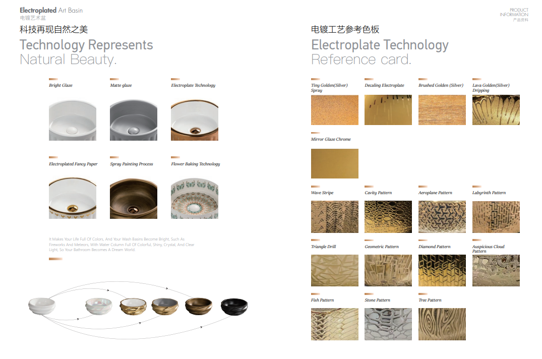 Golden Plated Luxury Ceramic Sanitary Ware Modern Table Counter Top Washbasin Gold-Faced Hand Wash Basin for Bathroom Sink