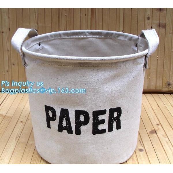 Storage Bins Organizer, Set of 3 Foldable Collapsible Large Cube Fabric Canvas Storage Baskets,Canvas Round Storage Bask