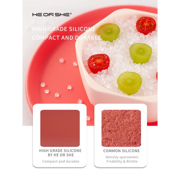 LFGB Certification Portable Tasteless Silicone Suction Baby Plate