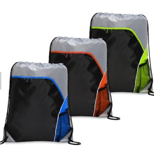 Cheap Unique 210D Polyester Drawstring Bags , Custom Drawstring Sports Bag wholesale