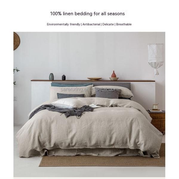 Cloud Mink Velvet Fabric Queen Size Duvet Cover Set for Organic Flax Linen Bedding