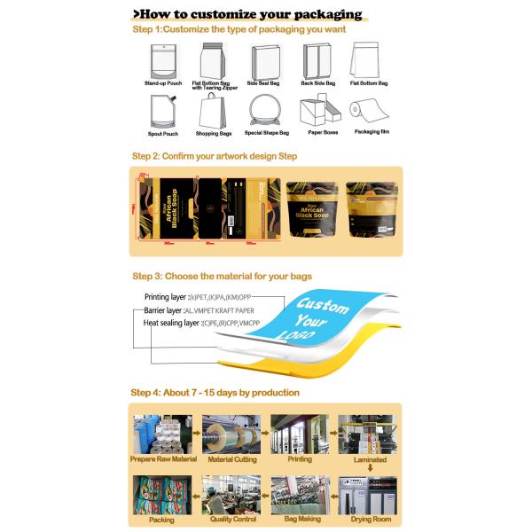 Custom Biodegradable Mylar Bags for Bath Salt 4OZ 5OZ Stand Up Pouch