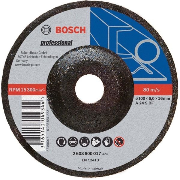 Quality 100x6x16mm OEM Abrasive Grinding Discs 4 Inch BOSCH Grinder Wheel for sale