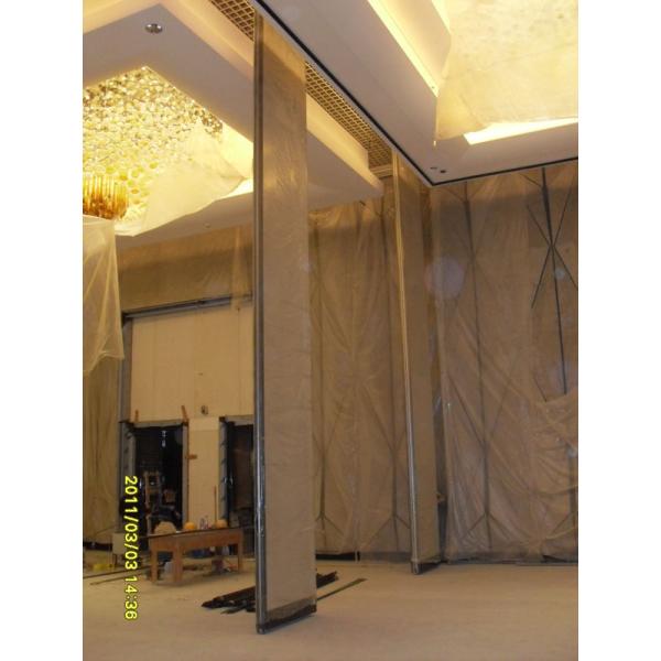 Training Room Folding Partition Acoustic Fabric Panels , Custom Sliding Doors 100MM Thickness