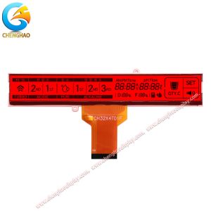 Cheap Transflective TN Monochrome LCD Display 4.8V Operating Voltage With Red Backlight wholesale