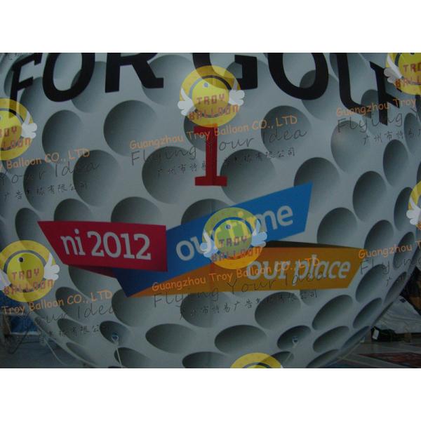 Customized Helium Inflatable Golf Ball Round 2.5m Reusable ASTM