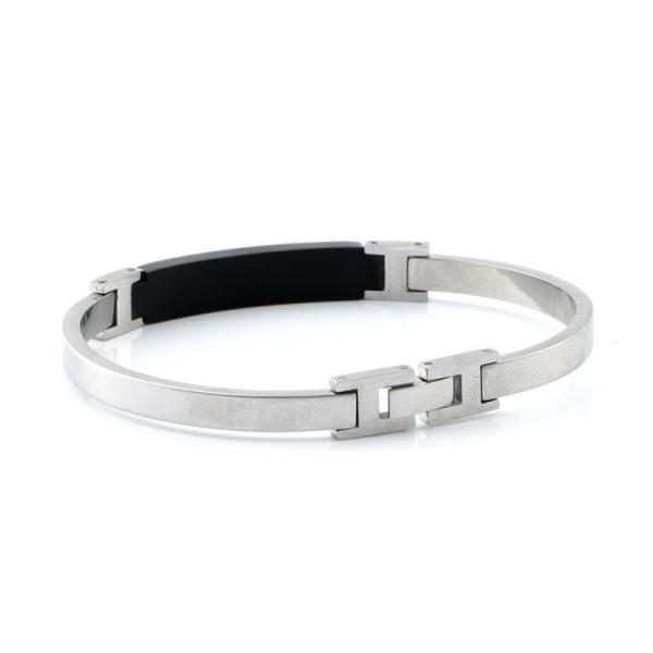 Fashionable stainless steel buckle bracelet design, simple titanium steel hot selling men's bracelet