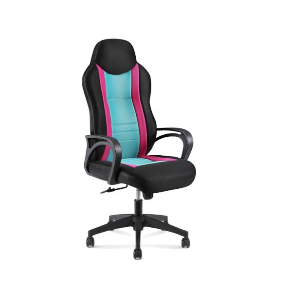 4d Black Pu Leather High Back Office Chair Executive Task Ergonomic Computer Desk