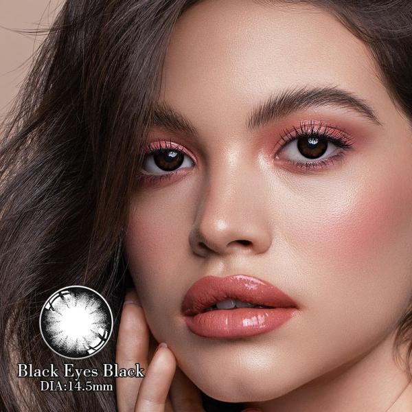 Natural Black Eyes Contact Lenses Daily Use For Girls Women Party Beauty