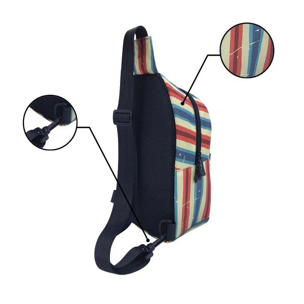 Shoulder Strap Adjustable Fashion Chest Bag , Messenger Custom Chest Bag