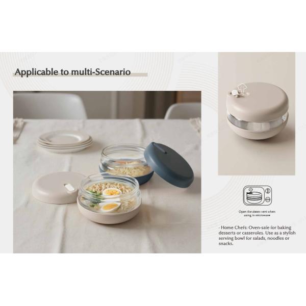 Durable Glass VitaBowl 1000ml with Silicone Sleeve