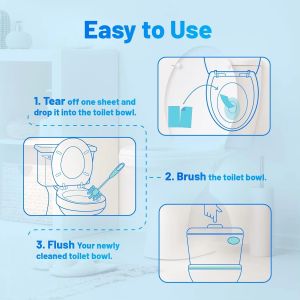 Multi Functional Toilet Bowl Cleaner Strips Quick Dissolve Disposable