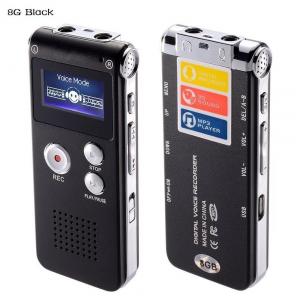 China Digital Audio Voice Recorder, 8GB Multifunctional Dictaphone / MP3 Player with Built-In Speaker / Dual Microphone on sale