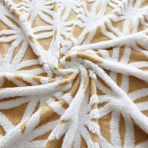 Cheap Sunflower Jacquard Shu Velveteen Fabric 280gsm For Home Textile Blanket Pillowslip wholesale