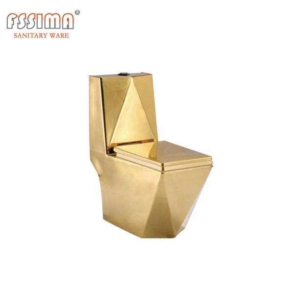 Ceramic S Trap Toilet Bowl Western Golden Diamond 200mm 180mm