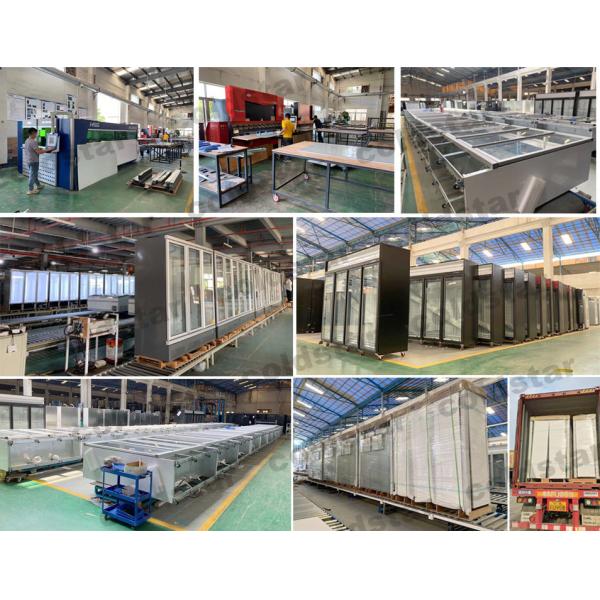 Commercial Refrigerated Display Case Double Door Display Fridge Showcase