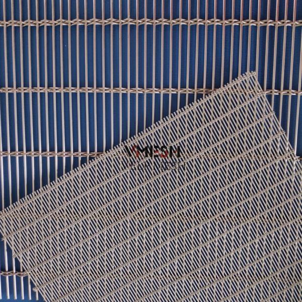 Decorative Stainless Steel Cable Rod Woven Metal Wire Mesh For Facade Curtain